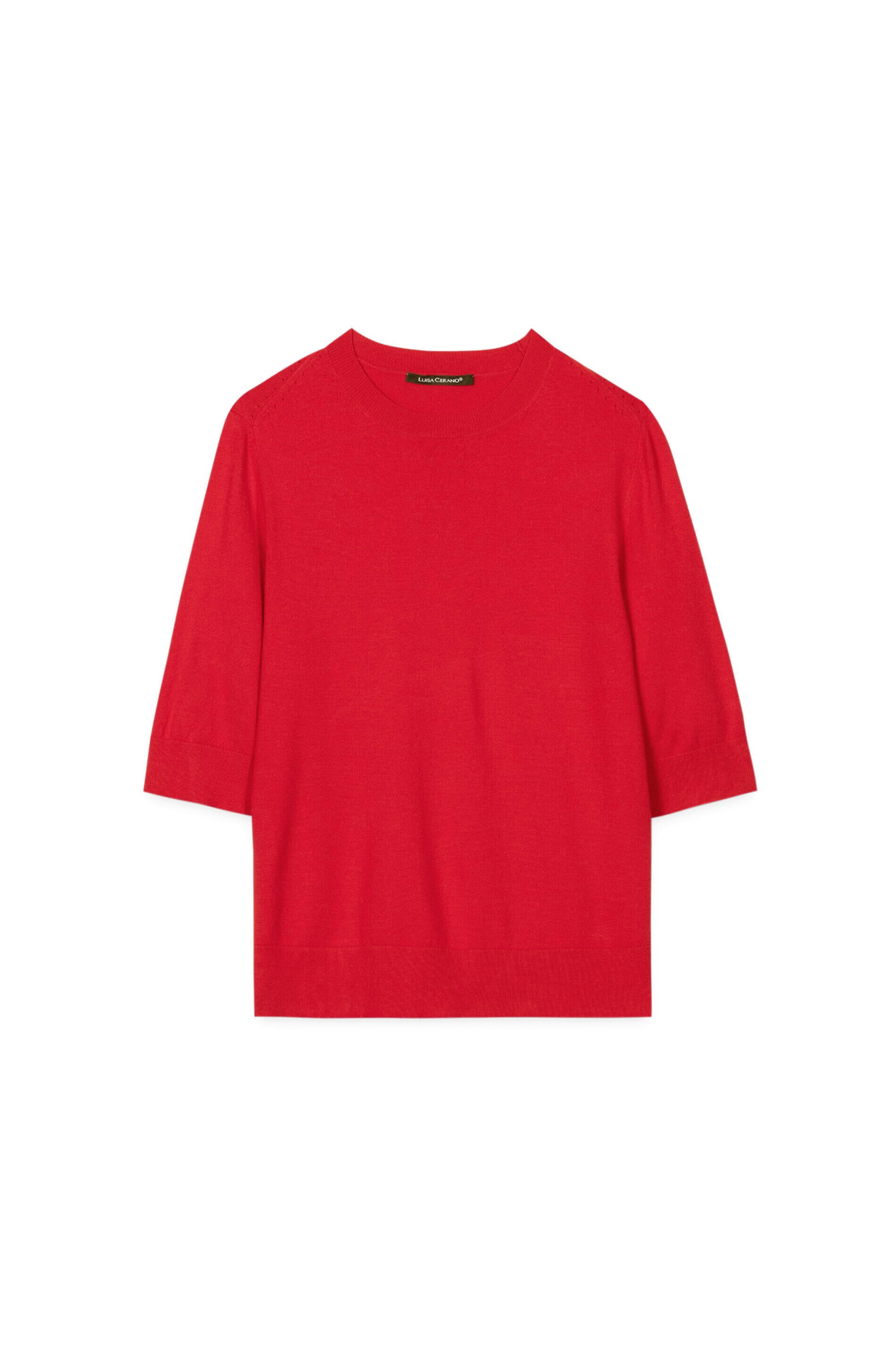 Feinstrick-Pullover aus Viskosemix - 458 - Rot