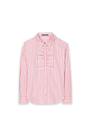 Hemdbluse aus Baumwolle - 4354 - Rosa