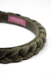 Haarreif in Samt-Optik - 57-oliv - Khaki