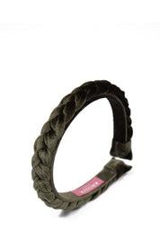 Haarreif in Samt-Optik - 57-oliv - Khaki