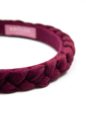 Haarreif in Samt-Optik - 90-bordeaux - Rot