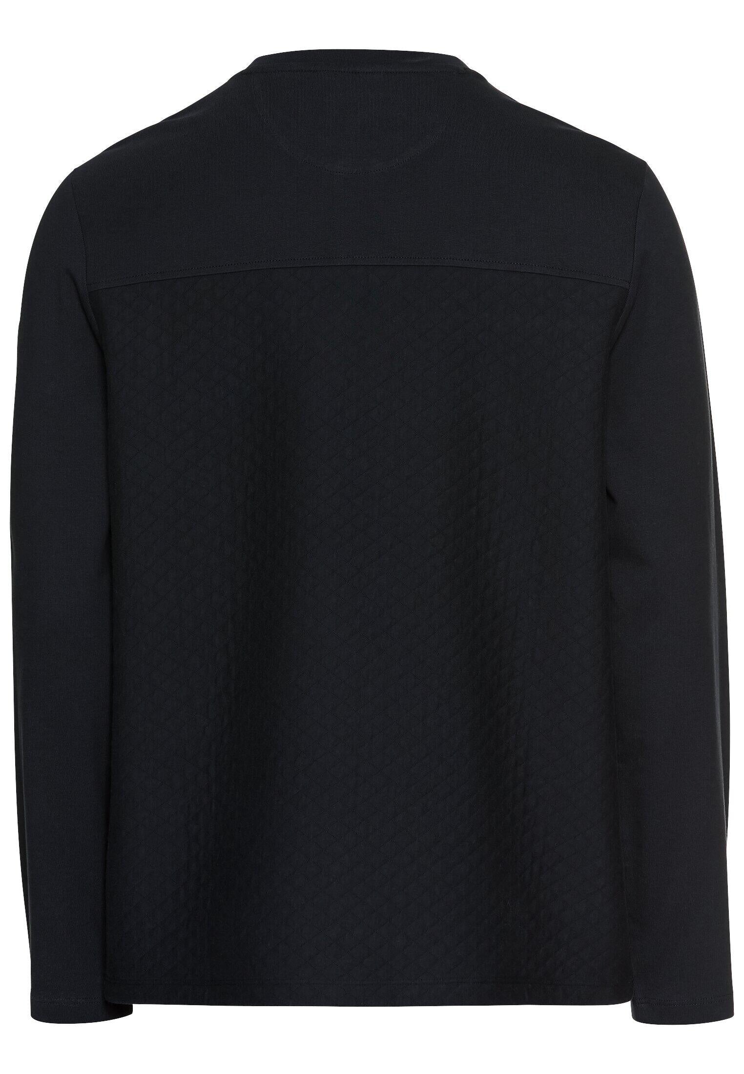 Langarmshirt mit Brusttasche - 48-Dark Navy - Blau