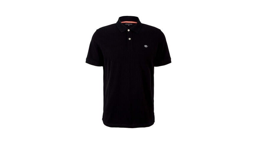 Poloshirt aus Baumwollpiqué - 29999-Black - Schwarz