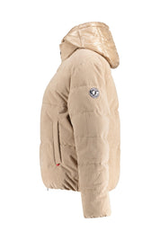 Steppjacke mit Kapuze aus Cord - 123-desert bei - Beige