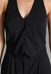 Jumpsuit mit Neckholder - 100 - Schwarz