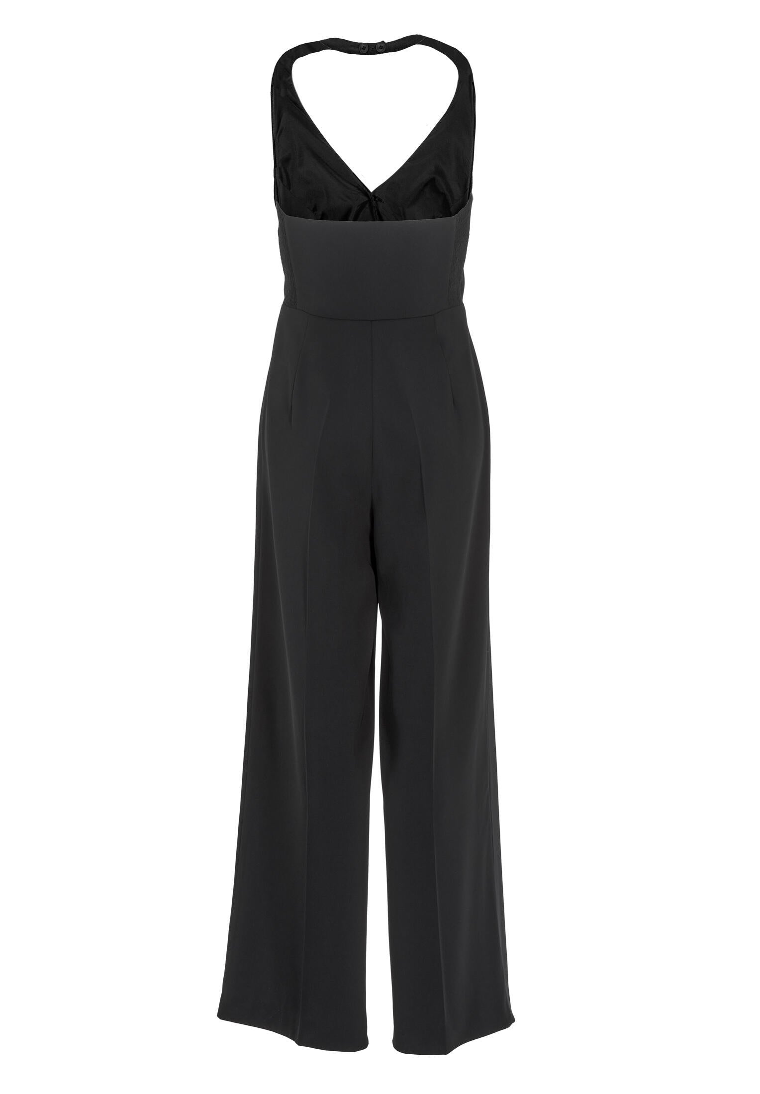 Jumpsuit mit Neckholder - 100 - Schwarz