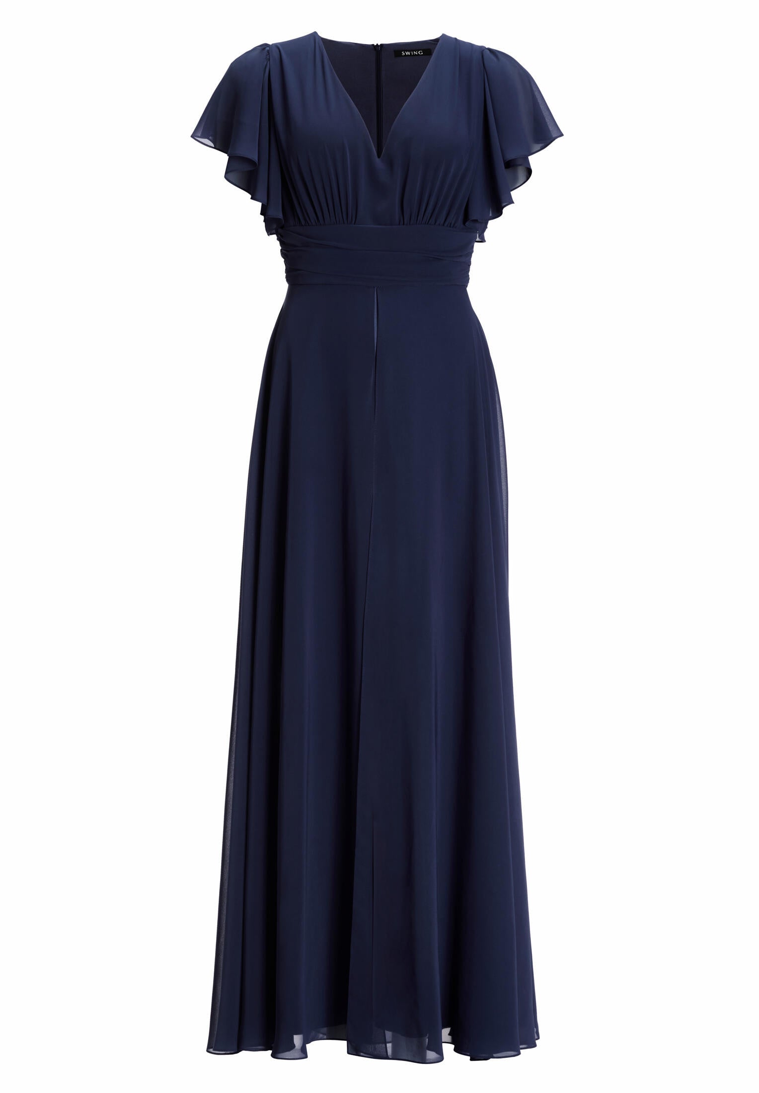 Jumpsuit mit Überrock und Volantärmeln - 300 - Blau