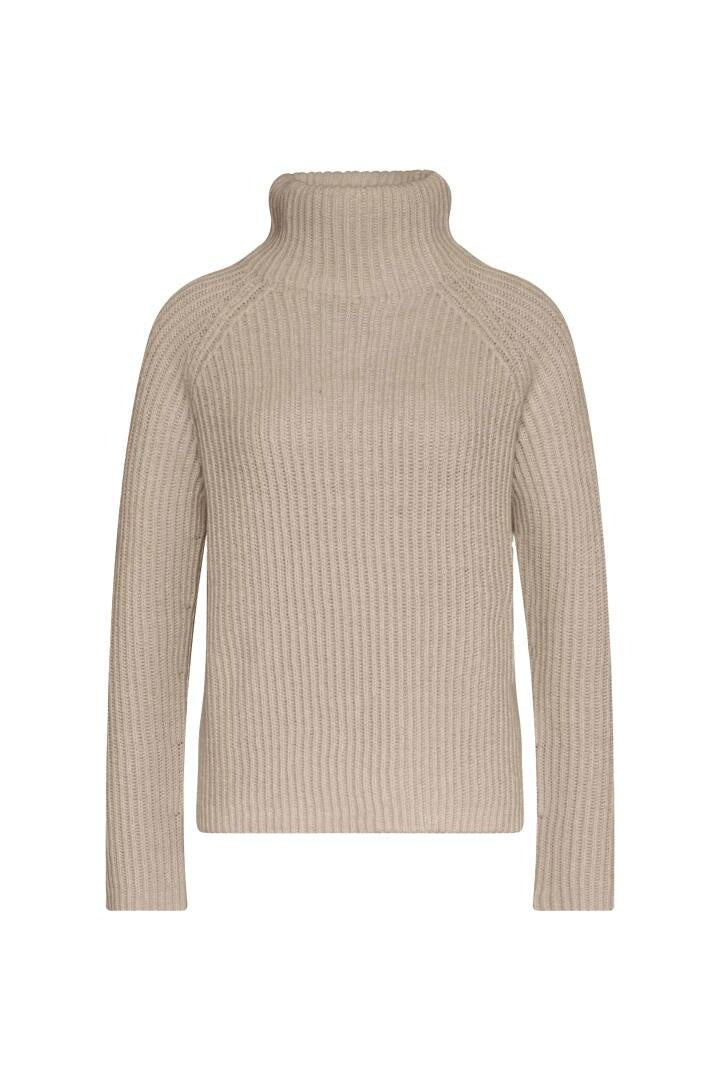 Grobstrickpullover mit Turtleneck - 1715 - Beige