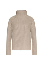 Grobstrickpullover mit Turtleneck - 1715 - Beige
