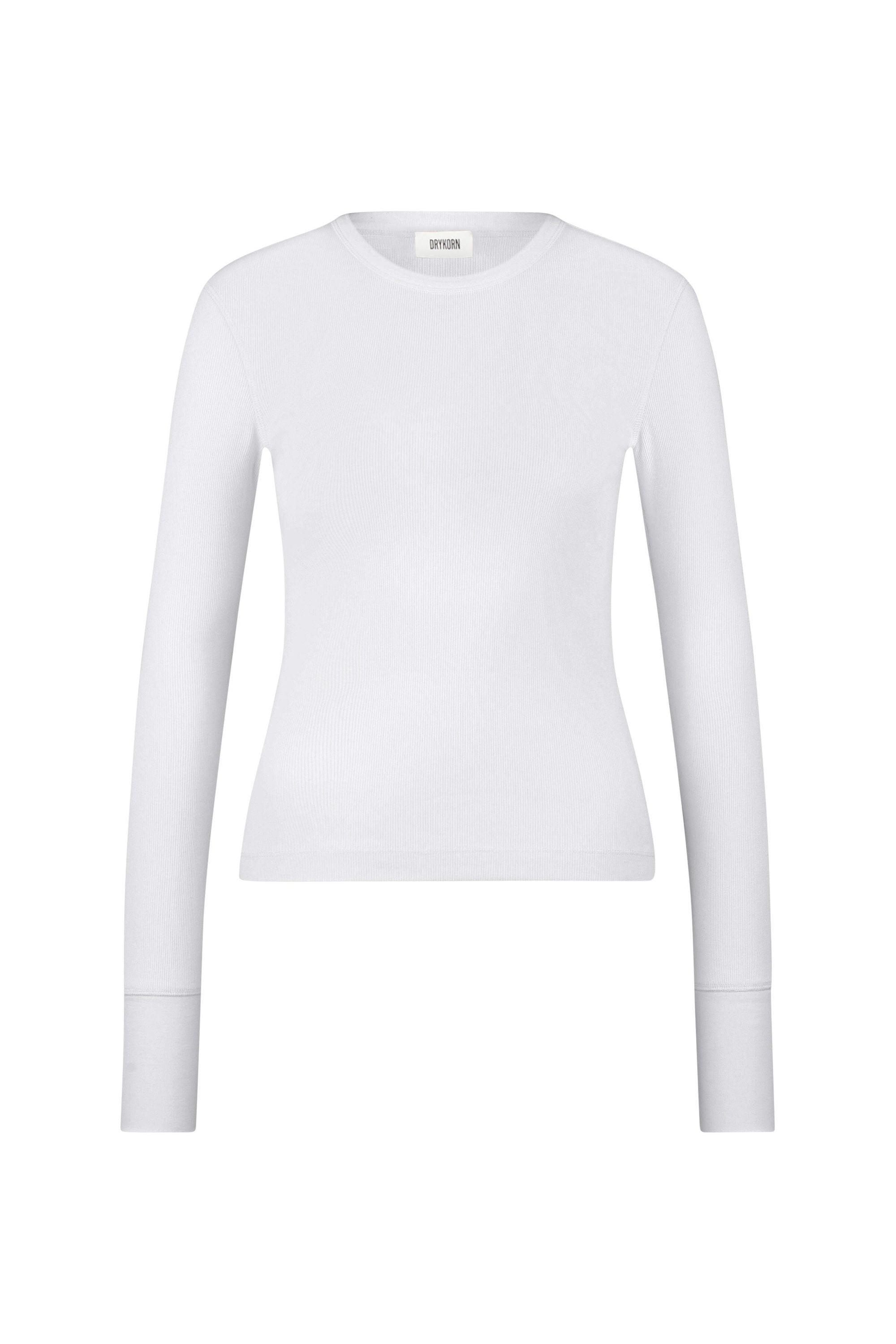 Langarmshirt Tight Fit - 6000 - Weiß