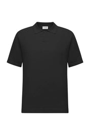 Poloshirt aus strukturiertem Strick - 1000 - Schwarz