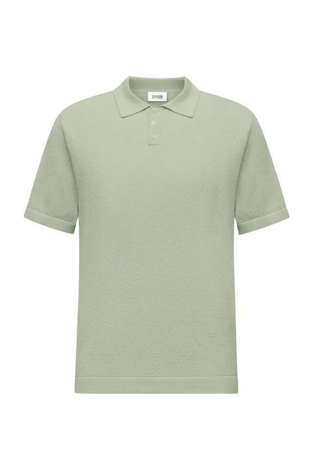 Poloshirt aus strukturiertem Strick - 2604 - Khaki