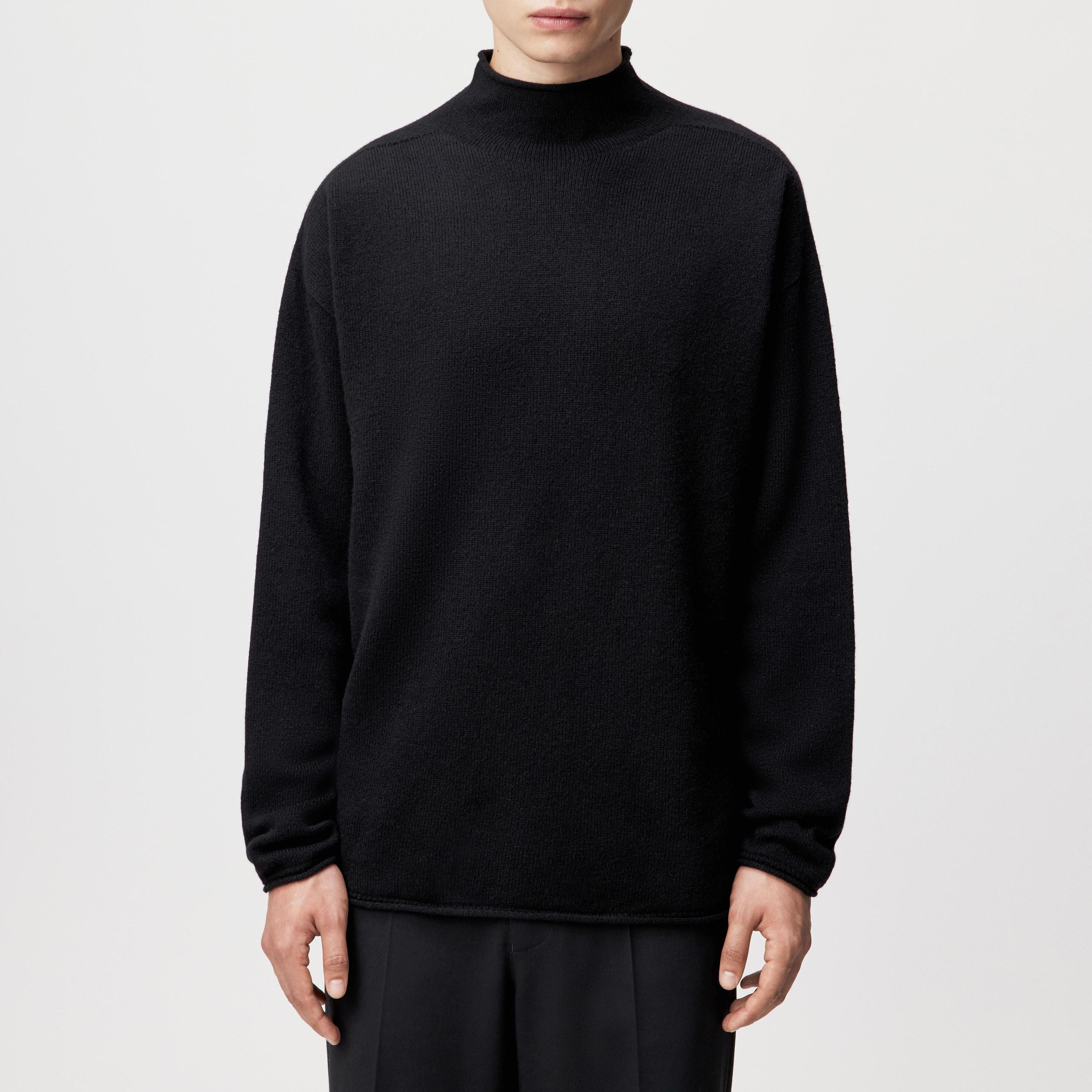 Strickpullover NALON aus Schurwolle - 1000 - Schwarz