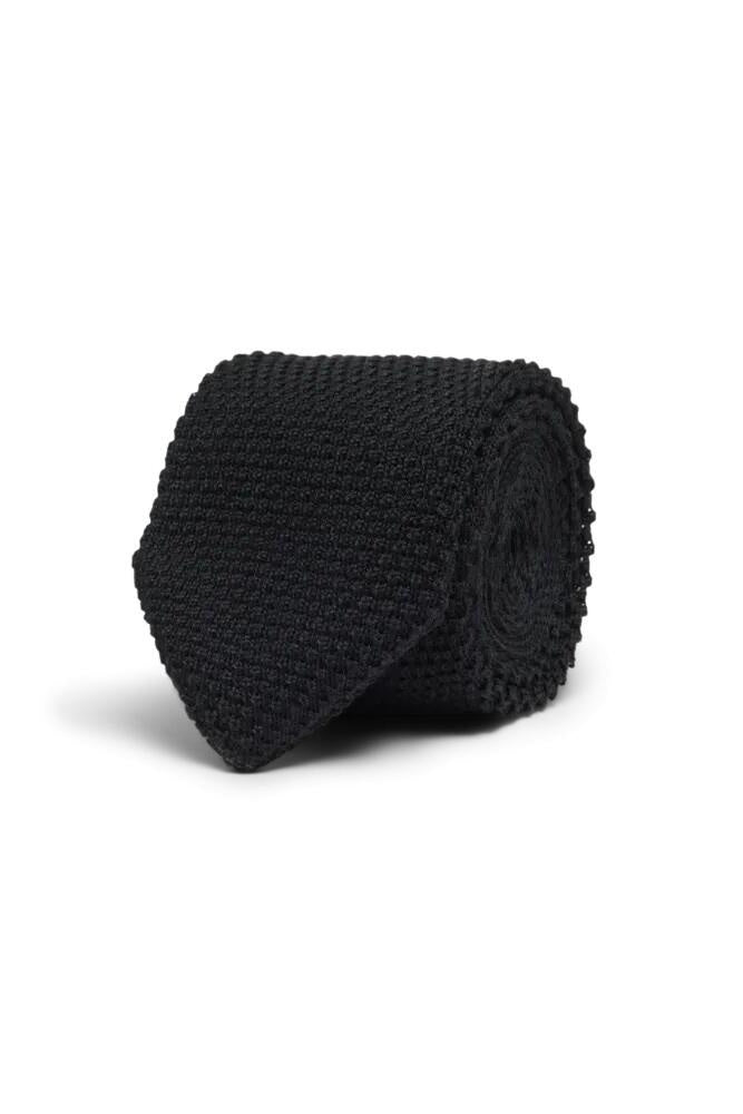 Krawatte aus Wolle - 1000 - Schwarz