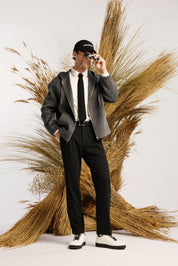 Krawatte aus Wolle - 1000 - Schwarz