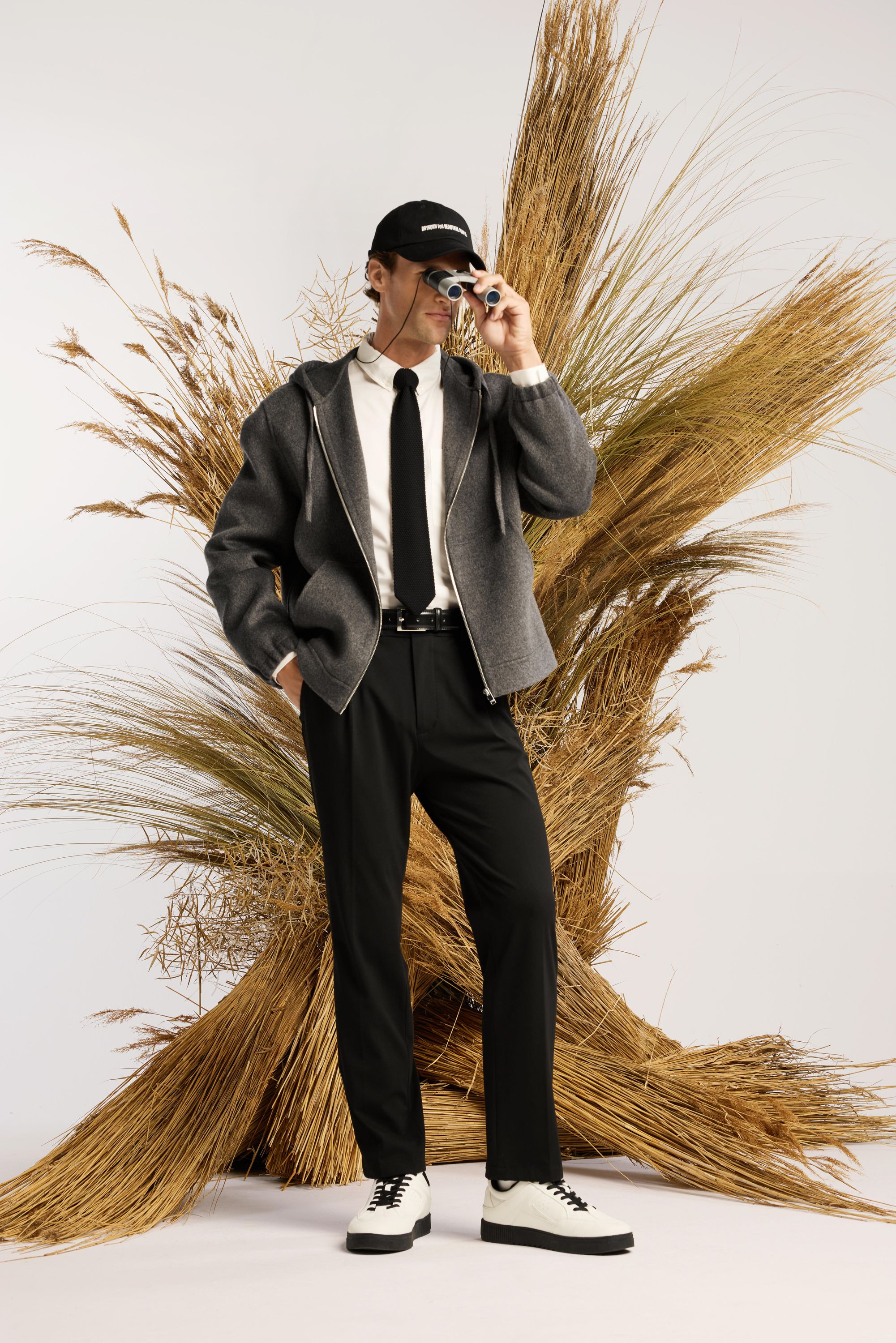 Krawatte aus Wolle - 1000 - Schwarz