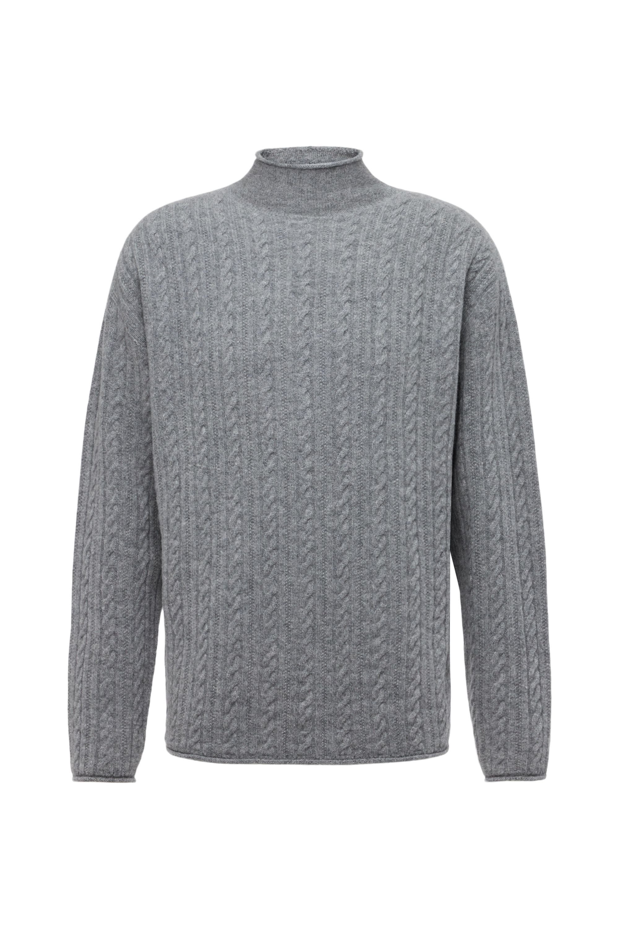 Strickpullover NALON aus Schurwolle - 6310 - Grau