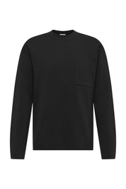 Strickpullover LEVVIN aus Baumwolle - 1000 - Schwarz