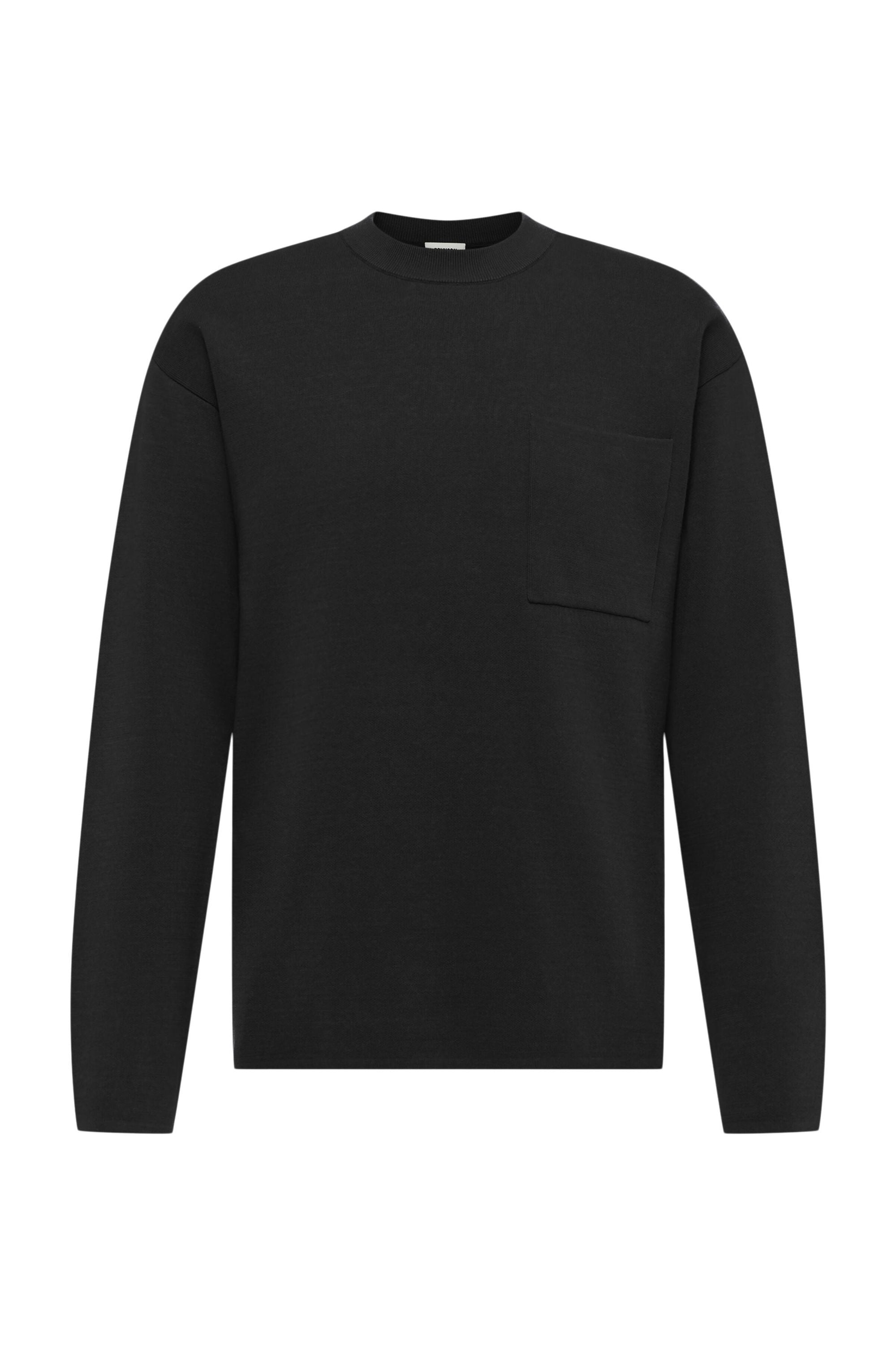 Strickpullover LEVVIN aus Baumwolle - 1000 - Schwarz