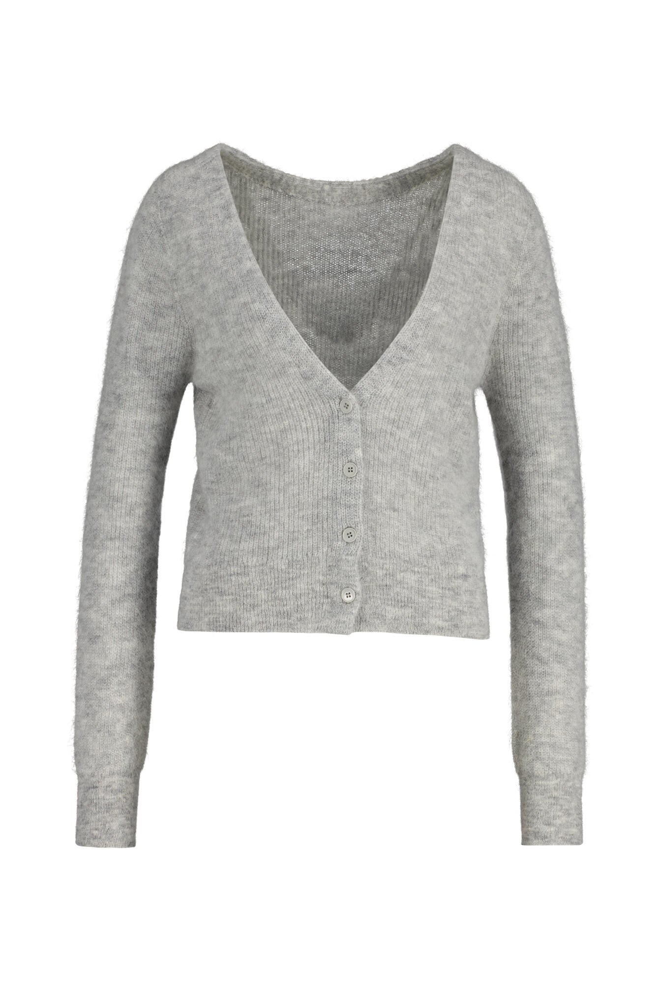 Cardigan aus Woll-Mix - 6602 - Grau