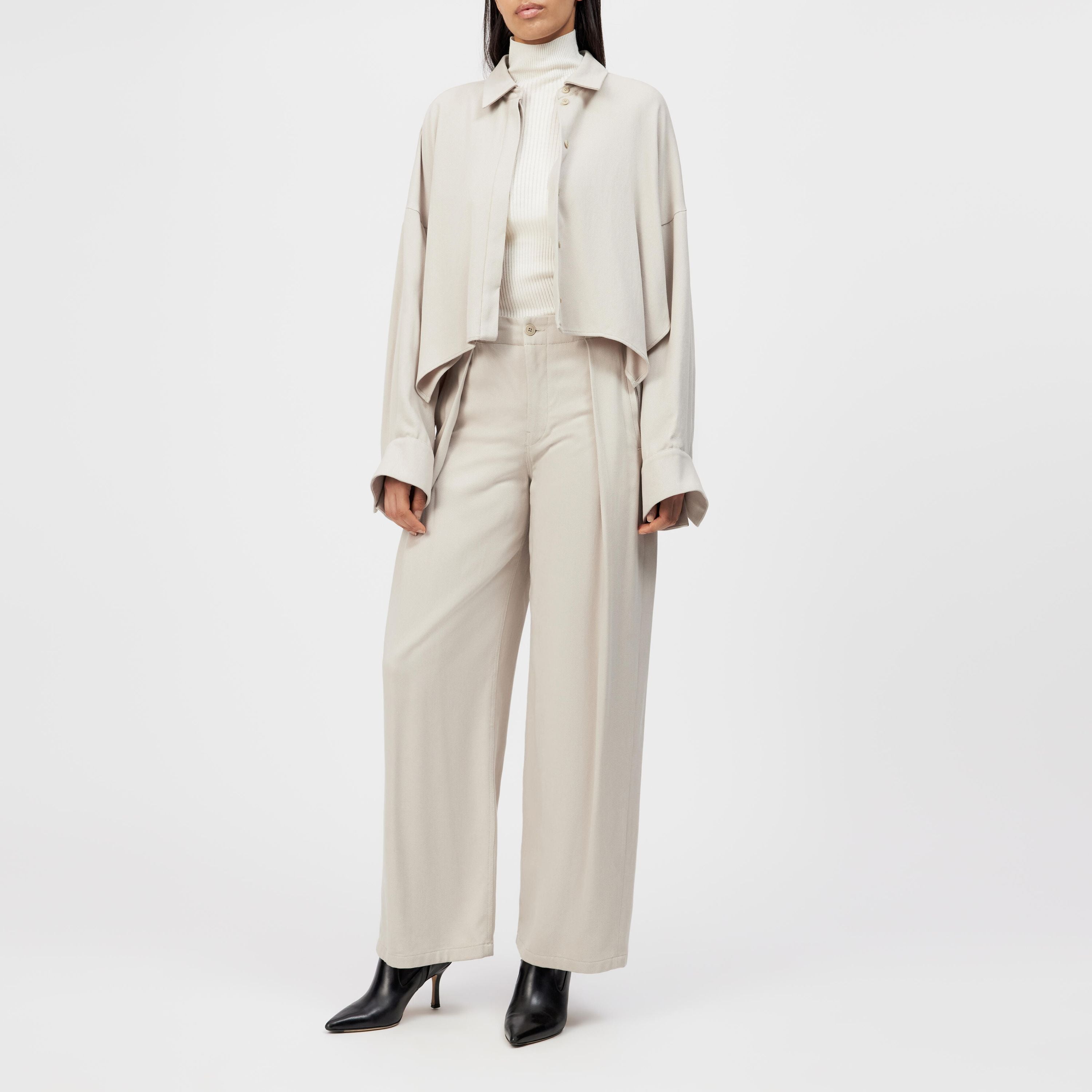 Bundfaltenhose THREW Wide Leg - 1823 - Beige