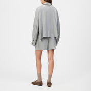 Hemdbluse OSHIA aus Wollmix - 6602 - Grau