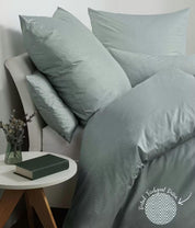 Bettwäsche JERSEY CLASSIC im Fischgrätmuster - 46-salbeigrün - Grün