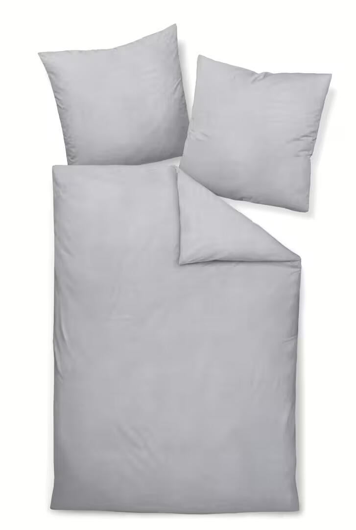 Bettwäsche JERSEY CLASSIC im Fischgrätmuster - 57-vulkan - Braun