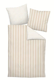 Bettwäsche JERSEY CLASSIC gestreift - 37-naturell - Creme