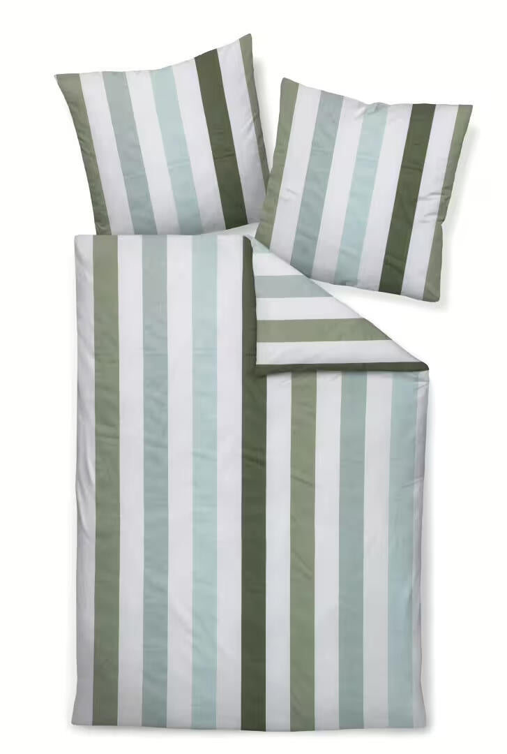 Bettwäsche Mako-Satin - 06-salbeigrün - Grün