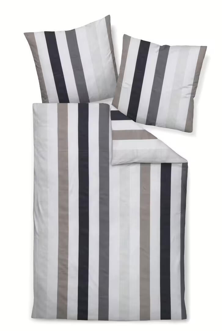 Bettwäsche Mako-Satin - 08-grau - Grau