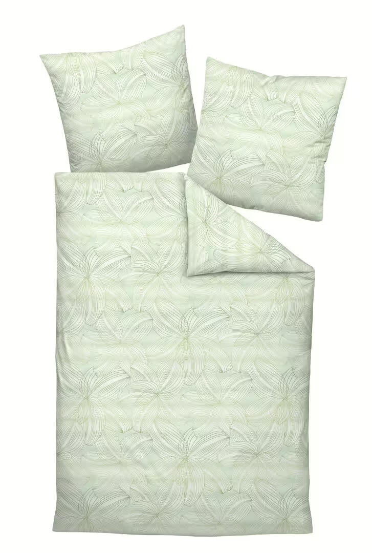 Bettwäsche CARMEN aus Feinjersey - 06-grün - Grün