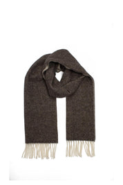 Schal aus Wolle - 6017-brown/beige - Braun