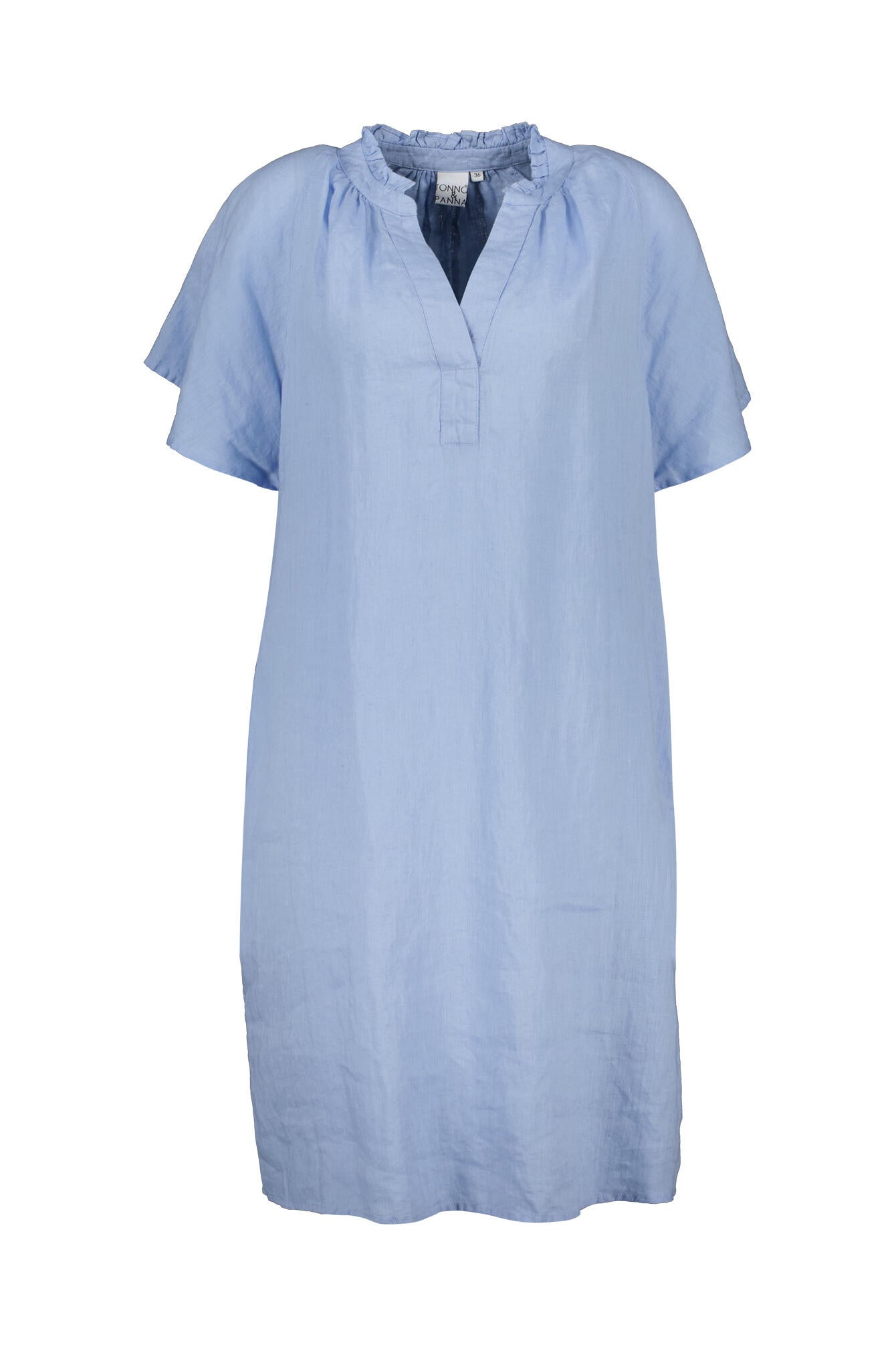 Sommerkleid Mini aus Leinen - 611 - Blau