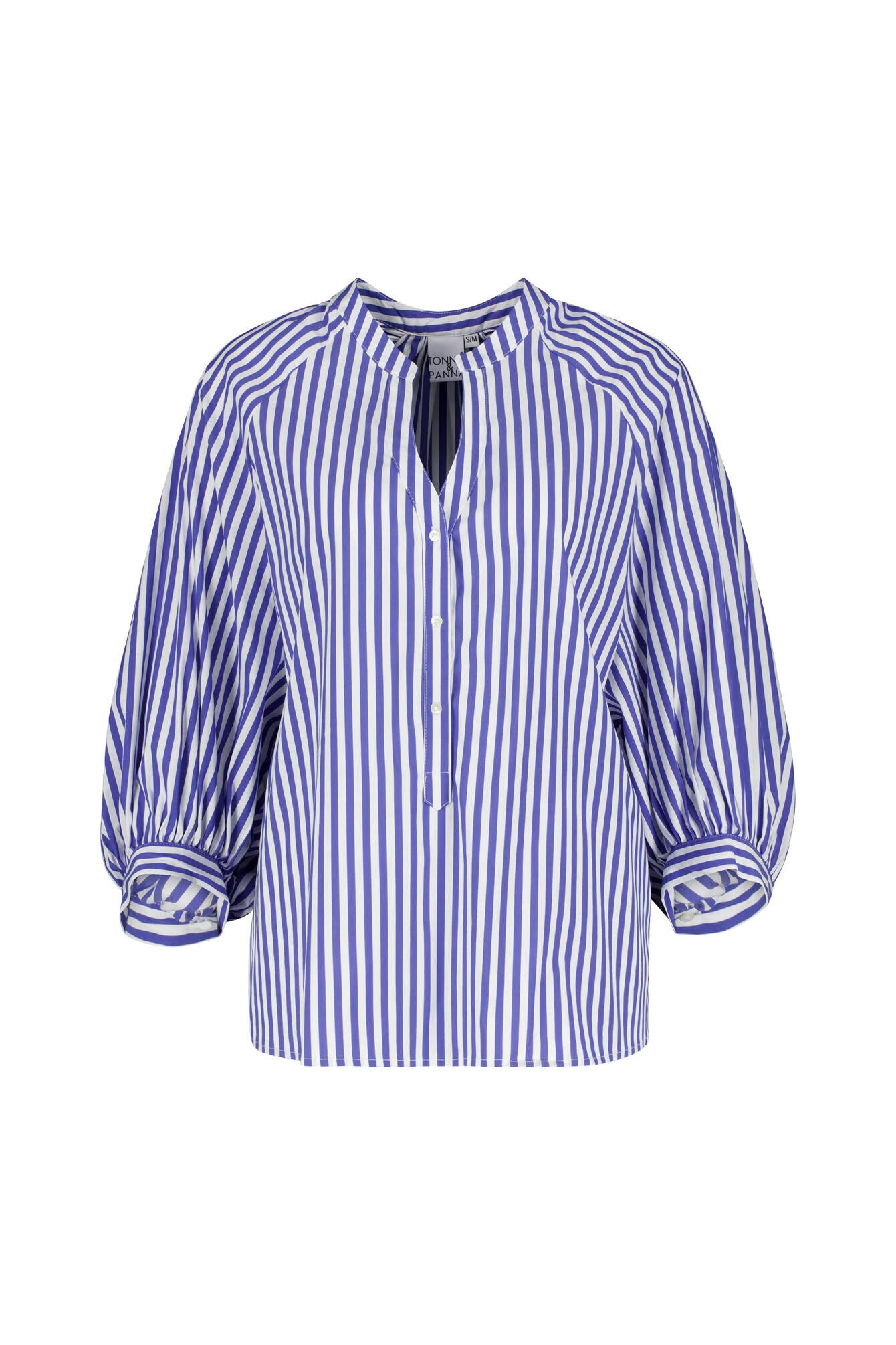 Bluse aus Baumwollmix - 680 - Blau