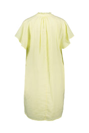 Sommerkleid Mini aus Leinen - 210 - Gelb