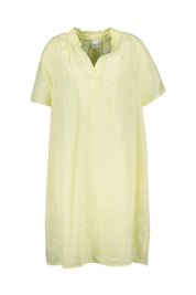 Sommerkleid Mini aus Leinen - 210 - Gelb