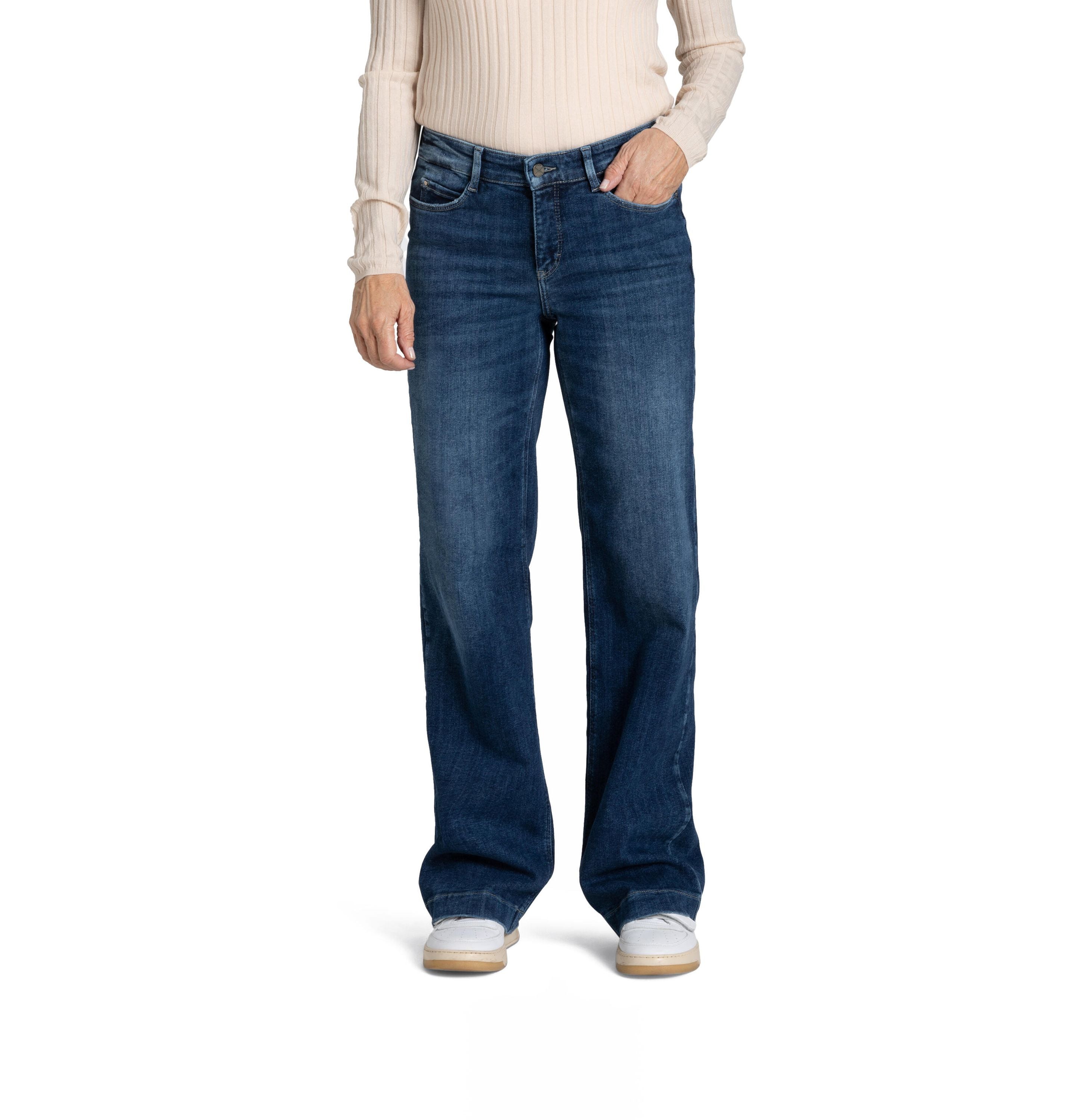 Jeans Wide Leg - D574 cobalt authentic wash - Blau