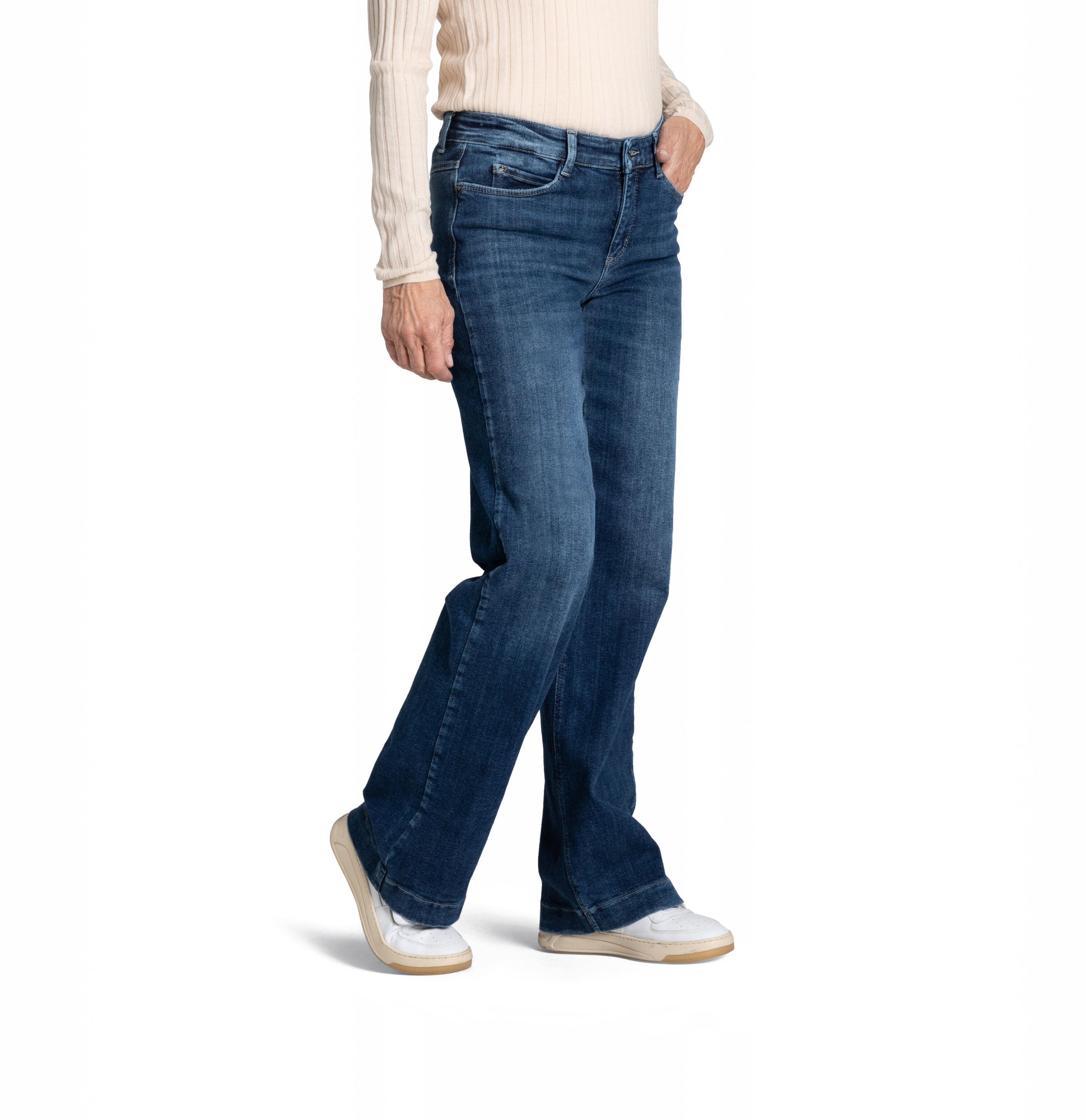 Jeans Wide Leg - D574 cobalt authentic wash - Blau