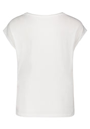 T-Shirt aus Baumwollmix - 1014-Offwhite - Weiß