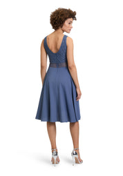 Cocktailkleid Mini - 8454-Blue Stone - Blau