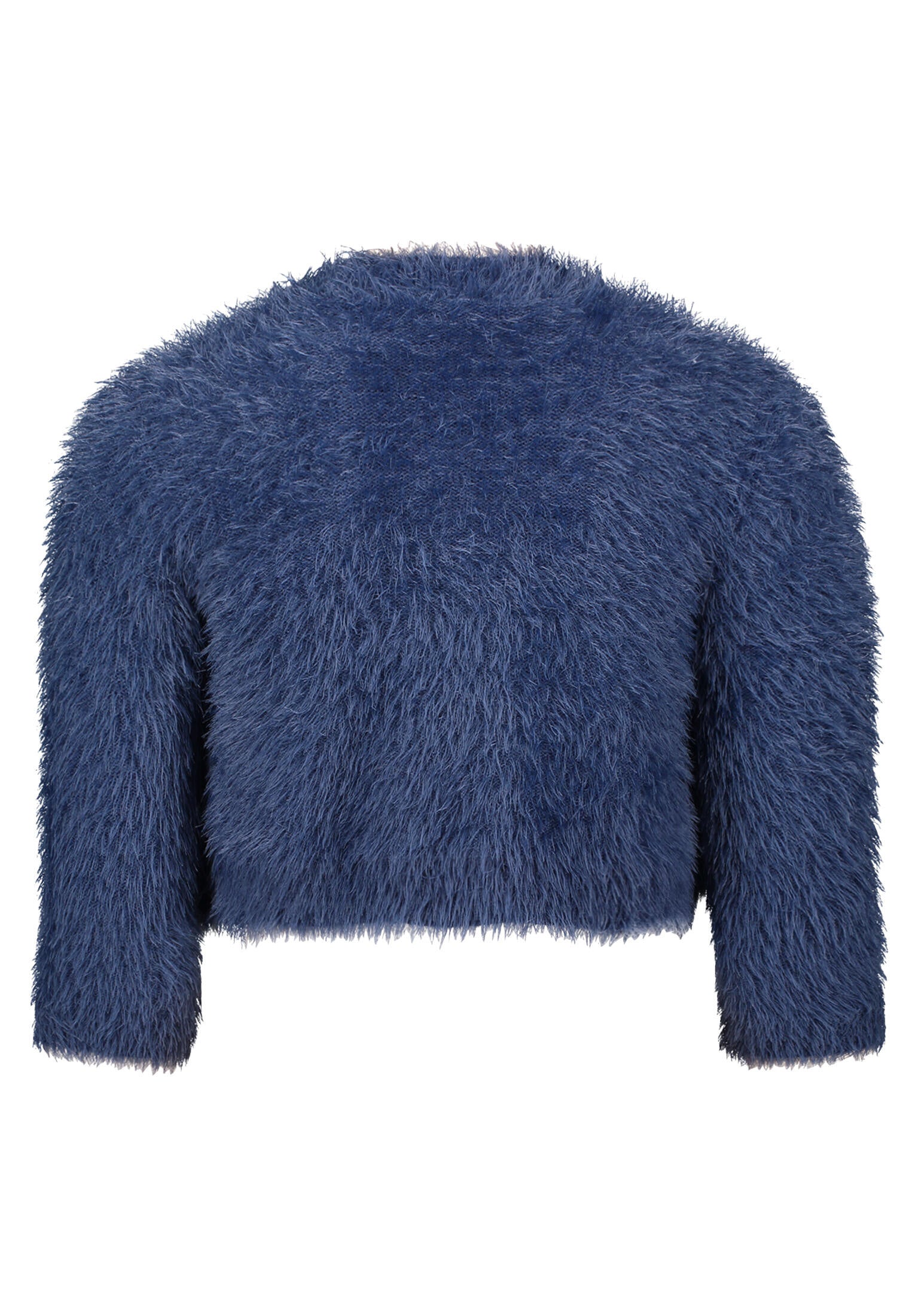 Strickbolero mit Dreiviertelarm - 8454-Blue Stone - Blau