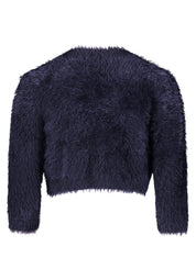 Strickbolero mit Dreiviertelarm - 8541-Night Sky - Blau