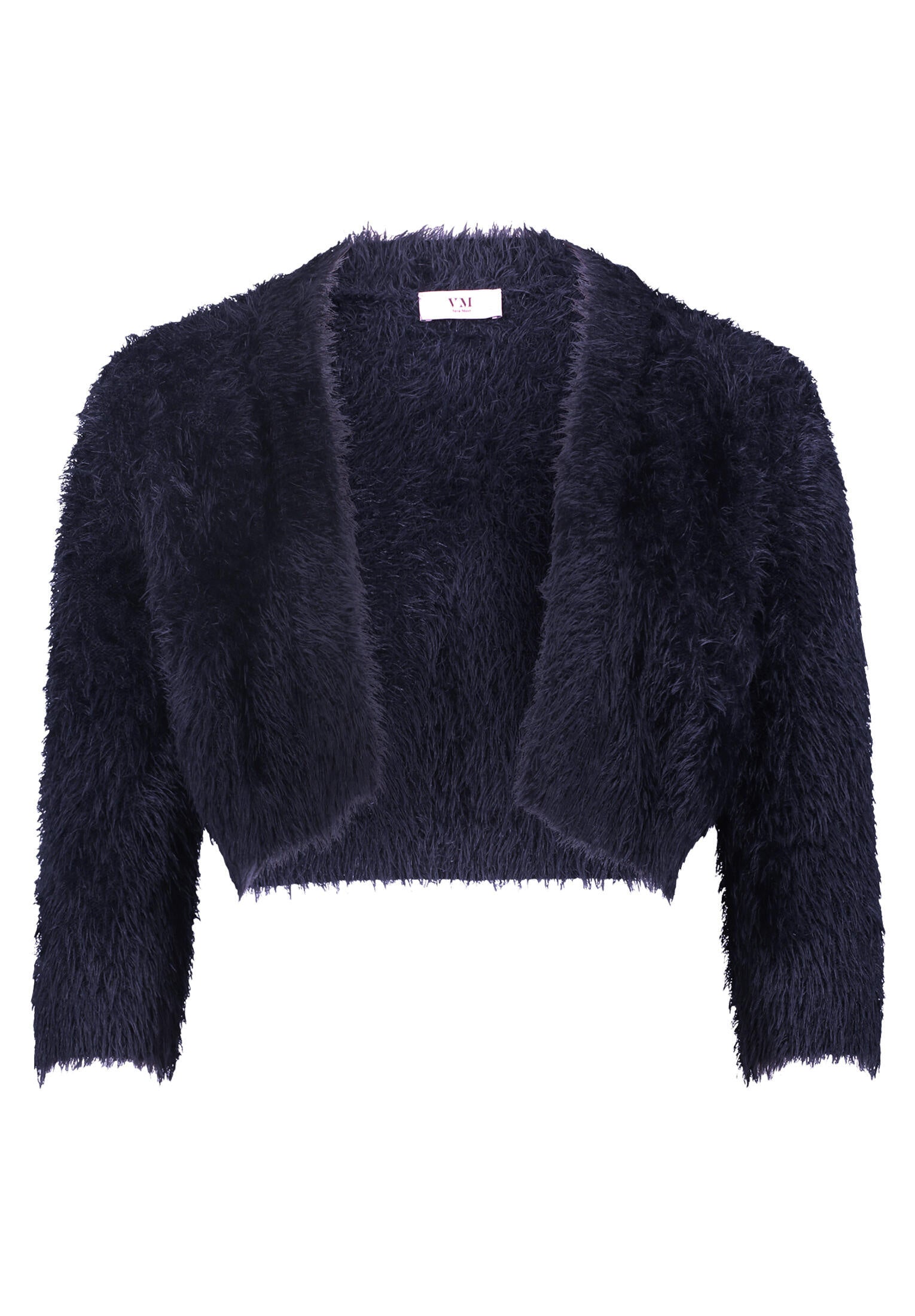 Strickbolero mit Dreiviertelarm - 8541-Night Sky - Blau