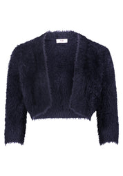 Strickbolero mit Dreiviertelarm - 8541-Night Sky - Blau