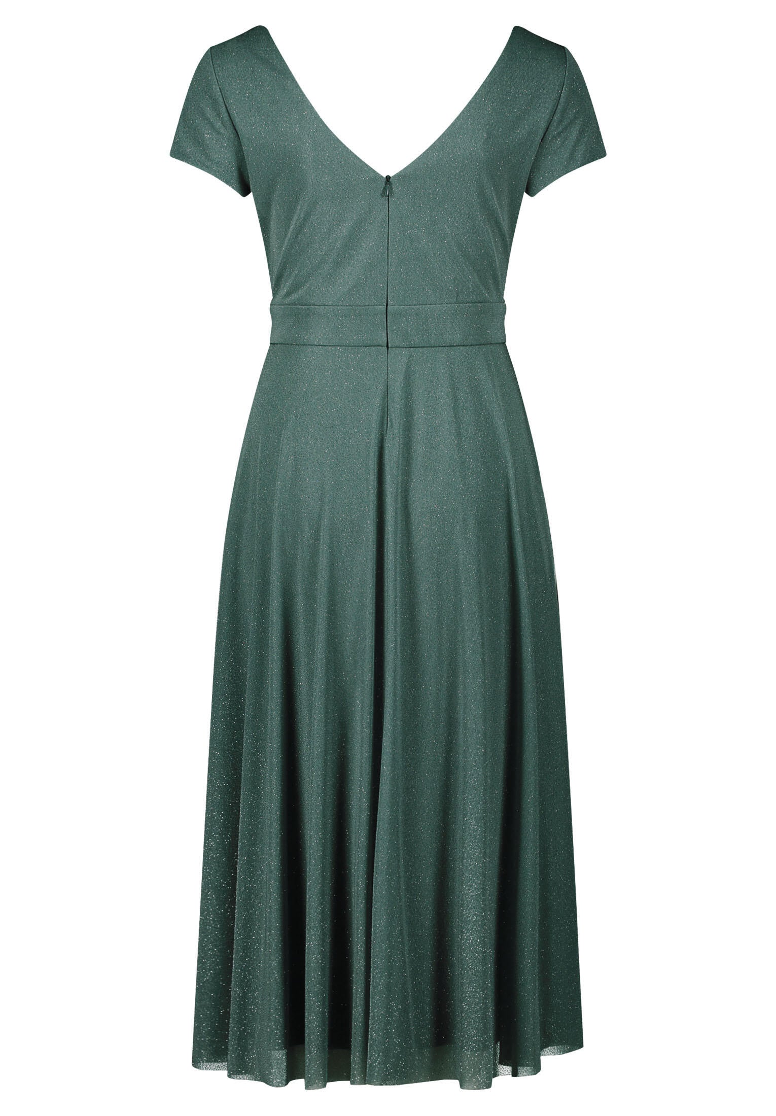 Cocktailkleid Mini - 5899-Dark Green/Grey - Grün
