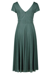 Cocktailkleid Mini - 5899-Dark Green/Grey - Grün