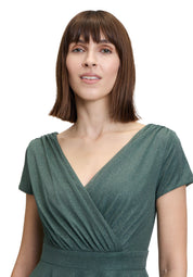 Cocktailkleid Mini - 5899-Dark Green/Grey - Grün