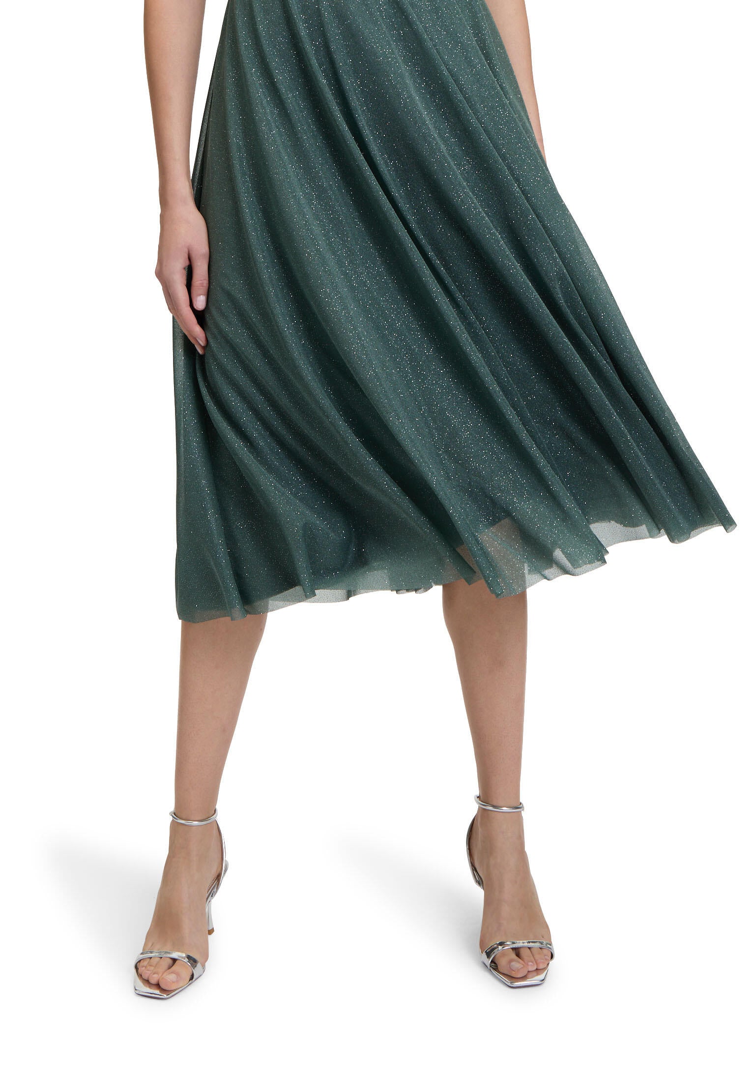 Cocktailkleid Mini - 5899-Dark Green/Grey - Grün