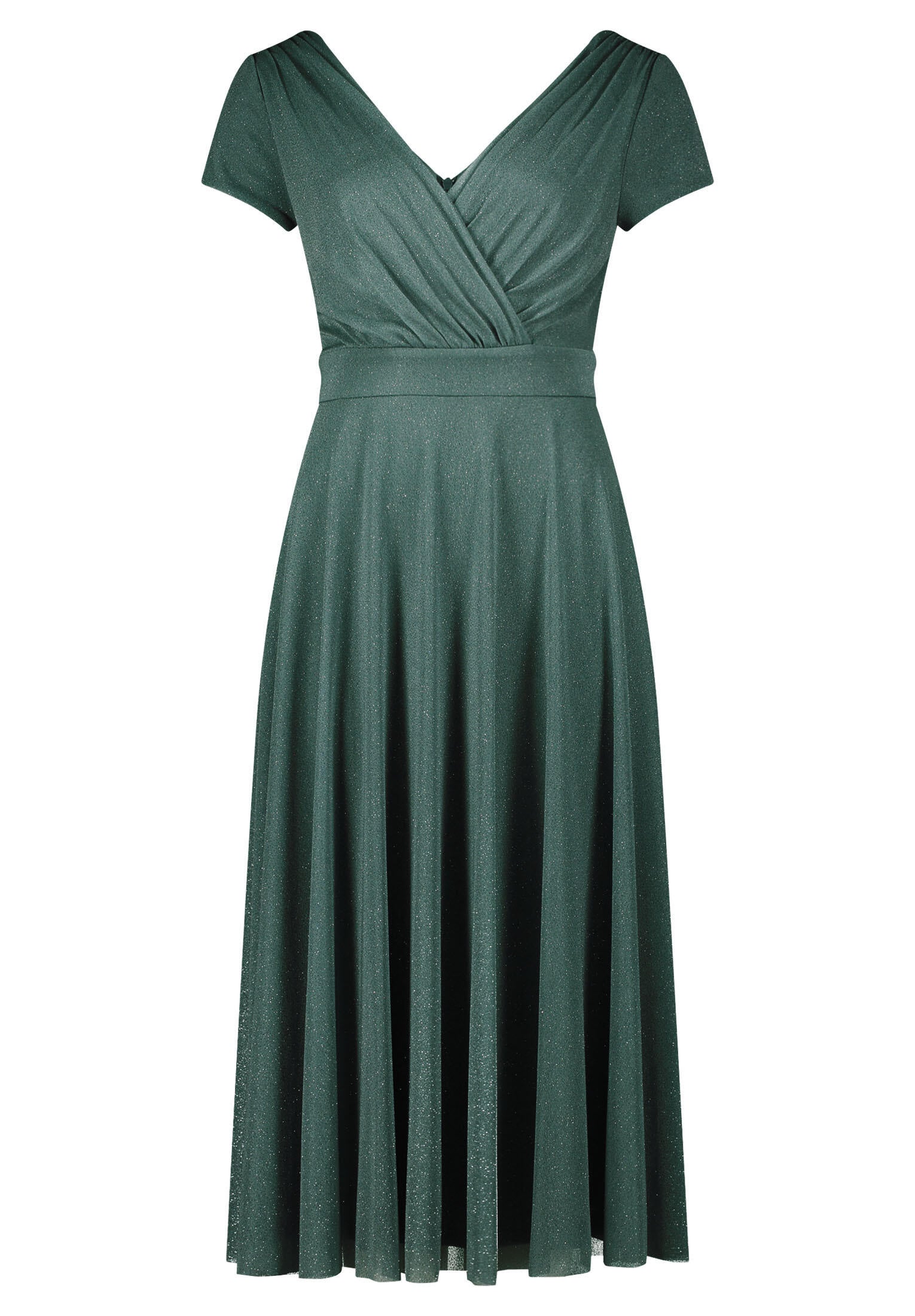 Cocktailkleid Mini - 5899-Dark Green/Grey - Grün